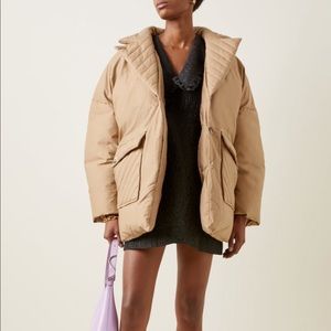 NWT Ganni Oversized Padded Cotton Canvas Jacket